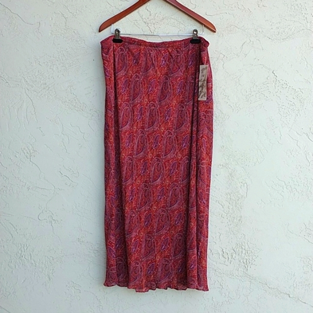 J.JILL 100% Rayon Maxi Skirt Size 2X
